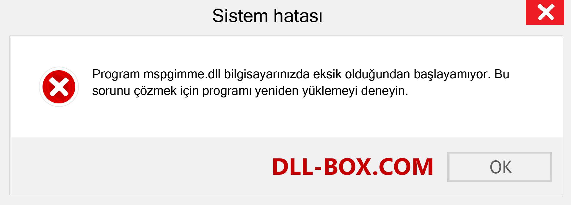 mspgimme.dll dosyası eksik mi? Windows 7, 8, 10 için İndirin - Windows'ta mspgimme dll Eksik Hatasını Düzeltin, fotoğraflar, resimler